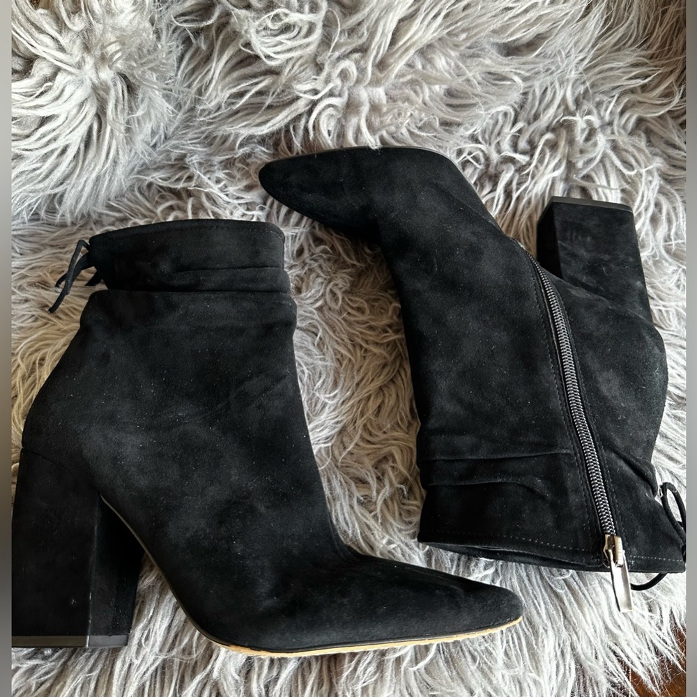 Vince Camuto Salali Black Suede Boots Size 9.5